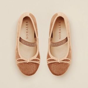 Noralee Apircot Velvet ballerina slippers size 5